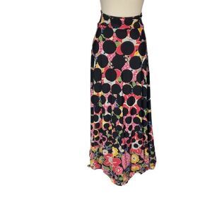 LuLaRoe Floral Large Polka Dot colorful Maxi Skirt Simply Comfortable Sz Small